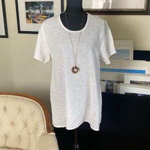 Flax White Linen Tunic